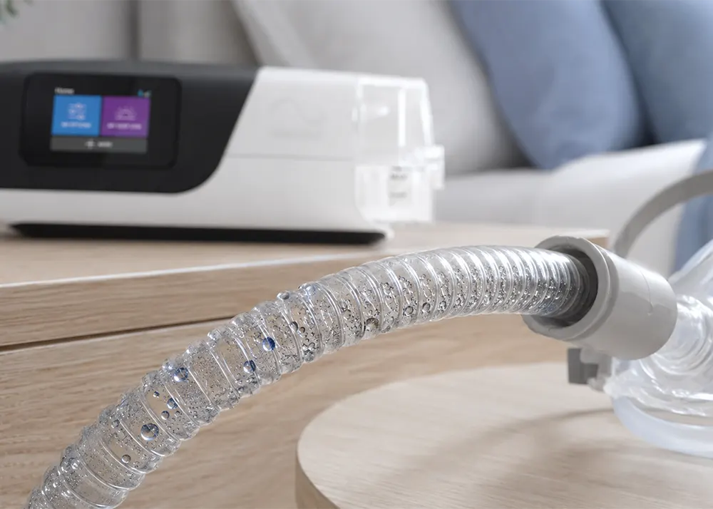 CPAP rainout water condensation inside tube